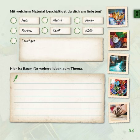 Beispielseite aus Schatzkästchen zu Kreatives Beispielseite aus Schatzkästchen zu Fragen zu Kreatives Arbeiten